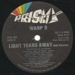 Warp 9, “Light Years Away”, selo, lado B